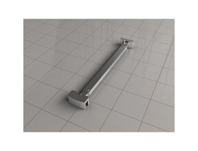 Inloopdouche Stabilisatiestang Glaskoppeling 45° 60 cm inkortbaar Omkeerbaar Muur/Glas steun douchewand