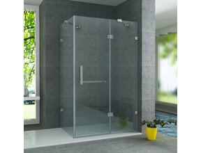 Douchecabine Portavole 120x90 cm Draaideur Profielloos - 195cm - 8mm veiligheidsglas met Nano-coating