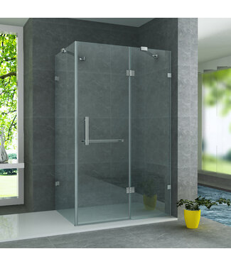 ALONI Douchecabine Portavole 120x90 cm Draaideur Profielloos - 195cm - 8mm veiligheidsglas met Nano-coating
