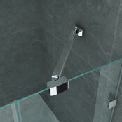 Douchecabine Portavole 120x80 cm Draaideur Profielloos - 195cm - 8mm veiligheidsglas met Nano-coating