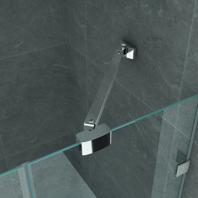 Douchecabine Portavole 120x80 cm Draaideur Profielloos - 195cm - 8mm veiligheidsglas met Nano-coating