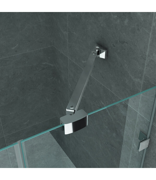 Douchecabine Portavole 120x80 cm Draaideur Profielloos - 195cm - 8mm veiligheidsglas met Nano-coating