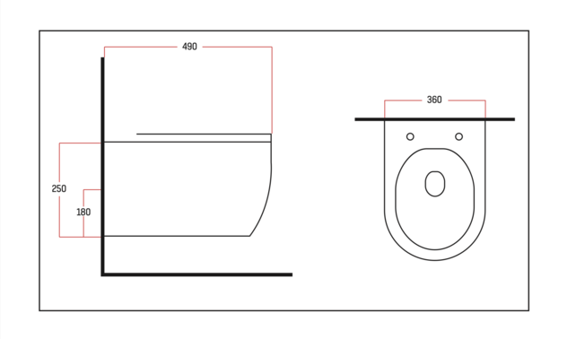Hangtoilet Pro-Pack Mat Wit Randloos incl. Toiletbril Hangtoilet Pro-Pack Mat Wit Randloos incl. Toiletbril