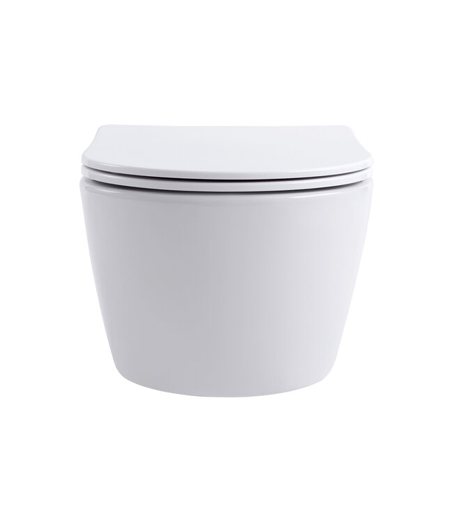 ALONI Hangtoilet Pro-Pack Mat Wit Randloos incl. Toiletbril