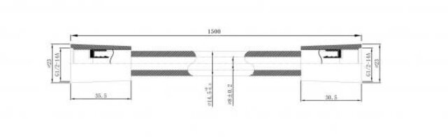 Douchestang Set Rain Geborsteld Brons koper glijstang 75cm met handdouche en Doucheslang - 29.3888