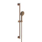 Douchestang Set Rain Geborsteld Brons koper glijstang 75cm met handdouche en Doucheslang - 29.3888