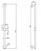Douchestang Set Rain Gunmetal glijstang 75cm met staaf handdouche en Doucheslang - 29.3896