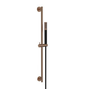 Douchestang Set Rain Geborsteld brons koper/Zwart glijstang 75cm met staaf handdouche en Doucheslang - 29.3857