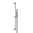 Wiesbaden Douchestang Set Rain Geborsteld Messing / Zwart glijstang 75cm met staaf handdouche en Doucheslang - 29.3879