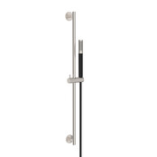 Douchestang Set Rain Geborsteld Staal / Zwart glijstang 75cm met staaf handdouche en Doucheslang - 29.3899
