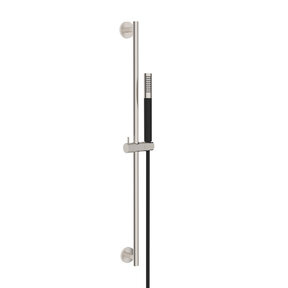 Douchestang Set Rain Geborsteld Staal / Zwart glijstang 75cm met staaf handdouche en Doucheslang - 29.3899