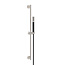 Wiesbaden Douchestang Set Rain Geborsteld Staal / Zwart glijstang 75cm met staaf handdouche en Doucheslang - 29.3899