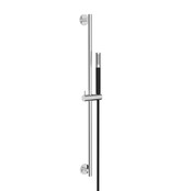 Douchestang Set Rain Chroom  / Zwart glijstang 75cm met staaf handdouche en Doucheslang - 29.3898