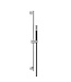 Douchestang Set Rain Chroom  / Zwart glijstang 75cm met staaf handdouche en Doucheslang - 29.3898