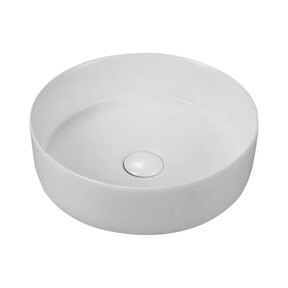 Opbouw Waskom Aloni Loop Rond Glans Wit - Keramsich 35x35x12cm