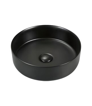 ALONI Opbouw Waskom Aloni Loop Rond Mat Zwart - Keramsich 35x35x12cm