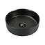 ALONI Opbouw Waskom Aloni Loop Rond Mat Zwart - Keramsich 35x35x12cm