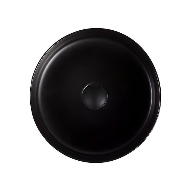 Opbouw Waskom Aloni Loop Rond Mat Zwart - Keramsich 35x35x12cm