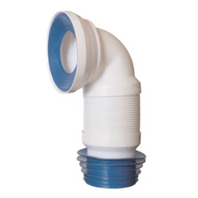 Wc aansluitstuk Bocht Flexibel - 90° Aansluiting Conisch Ø90-110