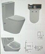 Staand toilet LUCCIO met geintegreerde bidetkraan - Randloos - OA&PK