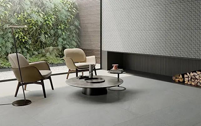 Vloertegel - Wandtegel 60x120 Beton Grijs⎢Vitra Ardesia Stone R10B