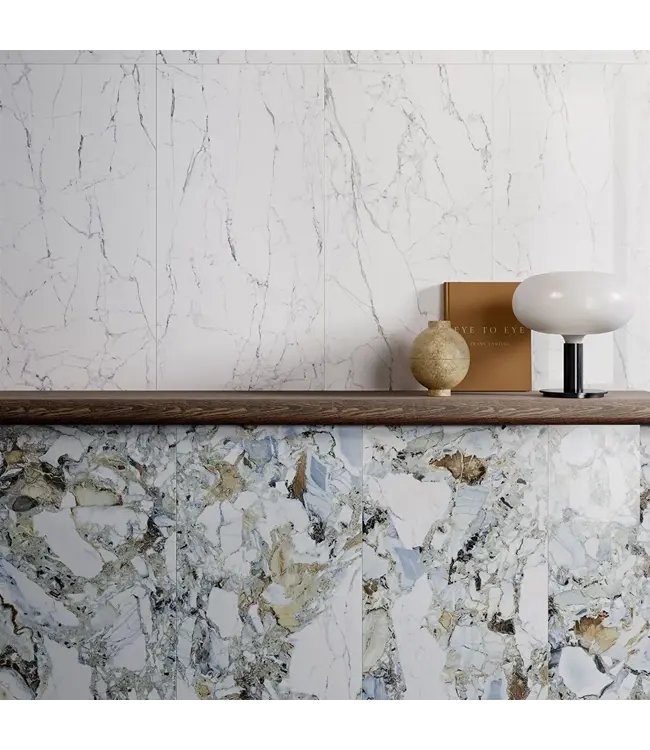 Vloertegel - Wandtegel 60x120 Marmerlook Wit⎢Vitra City Marble