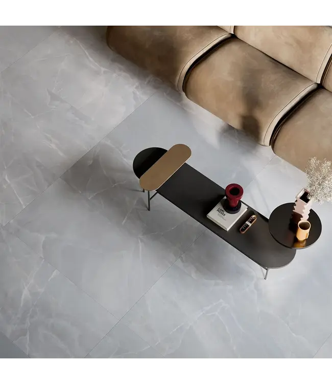 Vloertegel - Wandtegel 60x120 Marmerlook Licht Grijs⎢Vitra City Marble