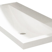 Ondiep Wastafel Wiesbaden Flag - 100x36x4 cm  - Zonder kraangat  Kunstmarmer - 38.4015