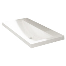 Ondiep Wastafel Wiesbaden Flag - 100x36x4 cm  - Zonder kraangat  Kunstmarmer - 38.4015