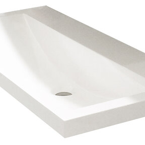 Ondiep Wastafel Wiesbaden Flag - 100x36x4 cm  - Zonder kraangat  Kunstmarmer - 38.4015