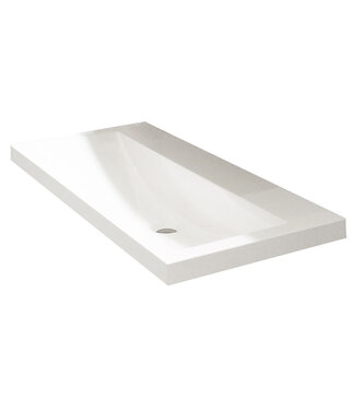 Wiesbaden Ondiep Wastafel Wiesbaden Flag - 100x36x4 cm  - Zonder kraangat  Kunstmarmer - 38.4015