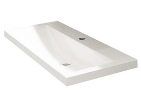 Ondiep Wastafel Wiesbaden Flag - 100x36x4 cm  - met 1 kraangat  Kunstmarmer - 38.4016