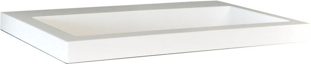 Ondiep Wastafel Wiesbaden Flag - 60x36x4 cm  - zonder kraangat  Kunstmarmer - 38.4025