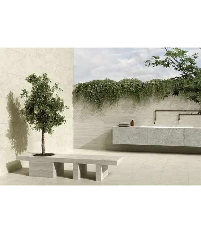 VITRA Vloertegel - Wandtegel 60x120 marmerlook Licht Grijs⎢Vitra lightstone Fossile - R10A