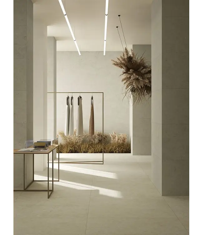 Vloertegel - Wandtegel 60x120 marmerlook Licht Crème⎢Vitra lightstone Fossile - R10A