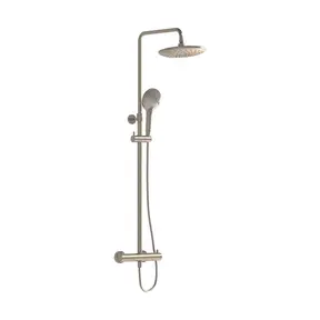 Doucheset opbouw Vitra AquaHeat Bliss Geborsteld Nikkel Compleet - Ø24cm Hoofddouche met standen