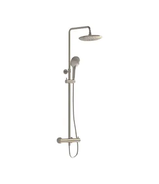 VITRA Doucheset opbouw Vitra AquaHeat Bliss Geborsteld Nikkel Compleet - Ø24cm Hoofddouche met standen