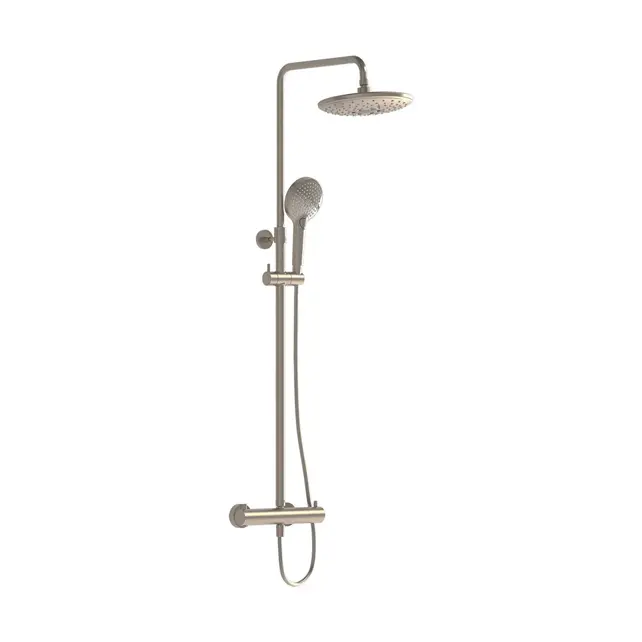 Doucheset opbouw Vitra AquaHeat Bliss Geborsteld Nikkel Compleet - Ø24cm Hoofddouche met standen