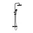 VITRA Doucheset opbouw Vitra AquaHeat Bliss Mat Zwart Compleet - Ø24cm Hoofddouche met standen