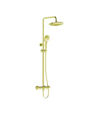 VITRA Doucheset opbouw Vitra AquaHeat Bliss Goud Compleet - Ø24cm Hoofddouche met standen