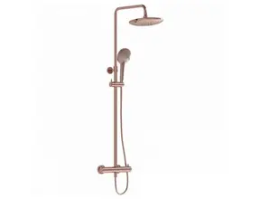 Doucheset opbouw Vitra AquaHeat Bliss Koper Rosé Compleet - Ø24cm Hoofddouche met standen