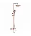 Doucheset opbouw Vitra AquaHeat Bliss Koper Rosé Compleet - Ø24cm Hoofddouche met standen