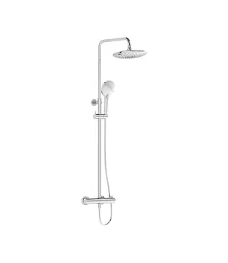 VITRA Doucheset opbouw Vitra AquaHeat Bliss Chroom Compleet - Ø24cm Hoofddouche met standen