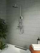 Doucheset opbouw Vitra AquaHeat Bliss Chroom Compleet - Ø24cm Hoofddouche met standen