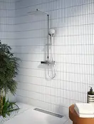 Doucheset opbouw Vitra AquaHeat Bliss-S Chroom Compleet - 24cm vierkante Hoofddouche Doucheset opbouw Vitra AquaHeat Bliss-S Chroom Compleet - 24cm vierkante Hoofddouche