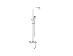 Doucheset opbouw Vitra AquaHeat Bliss-S Chroom Compleet - 24cm vierkante Hoofddouche