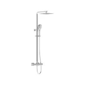 Doucheset opbouw Vitra AquaHeat Bliss-S Chroom Compleet - 24cm vierkante Hoofddouche