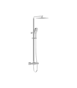 VITRA Doucheset opbouw Vitra AquaHeat Bliss-S Chroom Compleet - 24cm vierkante Hoofddouche