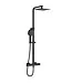 Doucheset opbouw Vitra AquaHeat Bliss-S Mat Zwart Compleet - 24cm vierkante Hoofddouche
