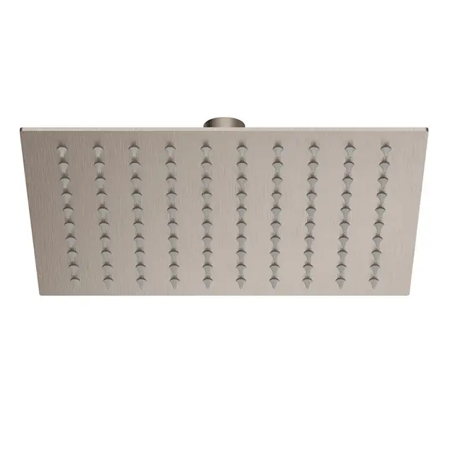 Doucheset opbouw Vitra AquaHeat Bliss-S Geborsteld Nikkel Compleet - 24cm vierkante Hoofddouche